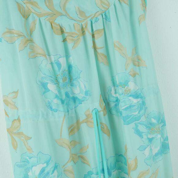 Vintage 32 XS Nightgown Pastel Blue Floral Dainty Fairy Ethereal Coquette 70s - Picture 5 of 10